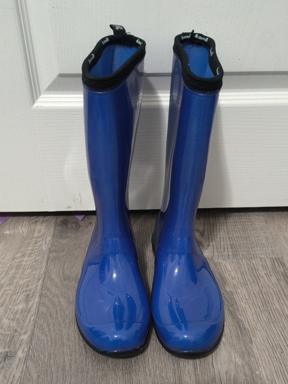 Kamik Women's Glossy Royal Blue Tall Rain Boots